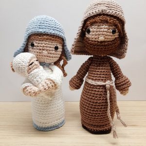 Betlehemi figurák- József, Mária, kis Jézus